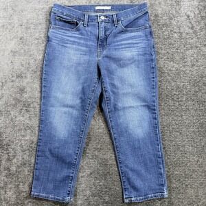 Levi's 311 Shaping Skinny Capri Jeans Women 30 Blue Mid Rise Medium Wash Stretch